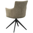 ARMLEHNSTUHL  in Eisen Flachgewebe, Mikrofaser  - Taupe/Schwarz, Design, Holz/Textil (61/88/60cm) - Hom`in