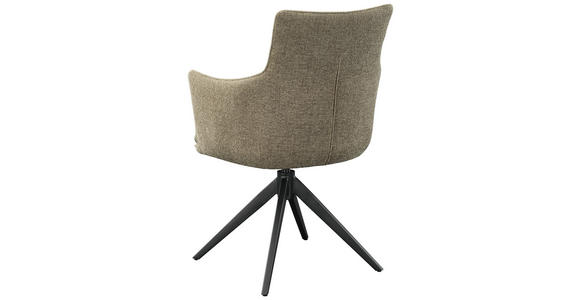 ARMLEHNSTUHL in Eisen Mikrofaser, Flachgewebe - Taupe/Schwarz, Design, Holz/Textil (61/88/60cm) - Hom`in