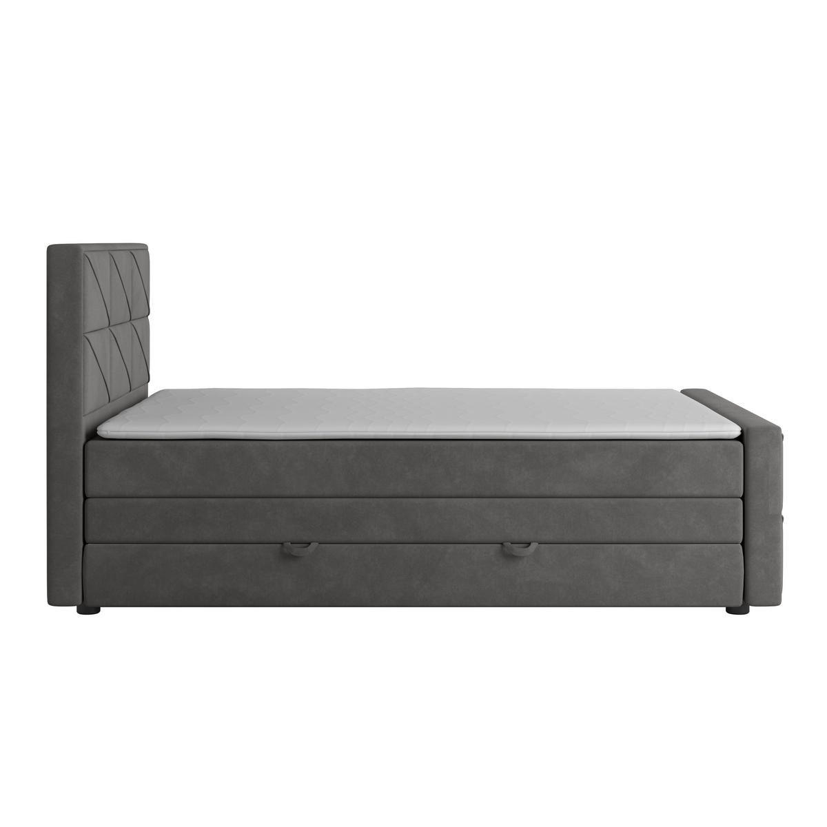 BOXSPRINGBETT 140/200 cm  in Anthrazit  - Anthrazit, Modern, Holz/Kunststoff (140/200cm) - MID.YOU