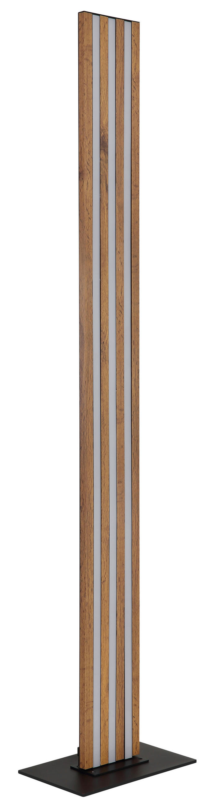 LED-STEHLEUCHTE Hayden 30/18/140 cm  - Dunkelbraun/Opal, Design, Holzwerkstoff/Kunststoff (30/18/140cm) - Globo