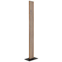 LED-STEHLEUCHTE Hayden 30/18/140 cm  - Dunkelbraun/Opal, Design, Holzwerkstoff/Kunststoff (30/18/140cm) - Globo