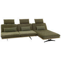 SEDEŽNA GARNITURA, svetlo zelena  - črna/bež, Design, kovina/tekstil (318/92/90/165cm) - Dieter Knoll