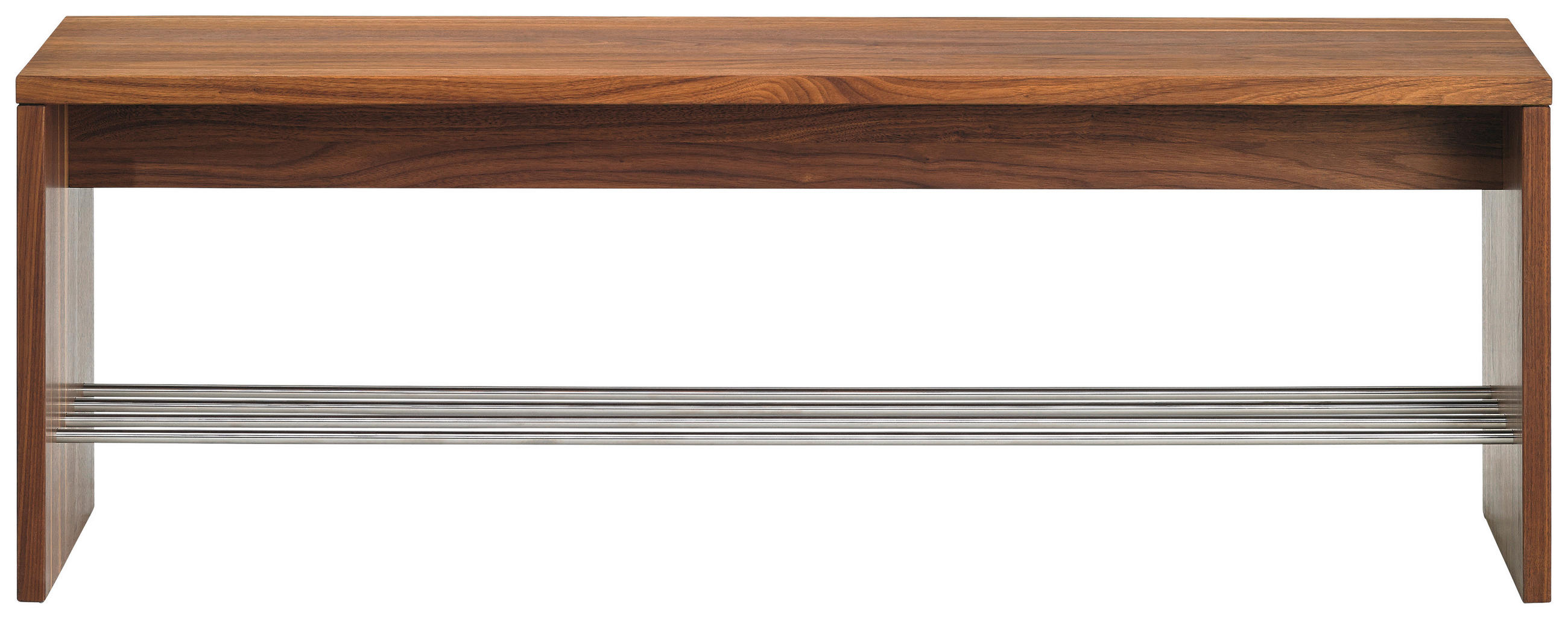GARDEROBENBANK  in 130/45/35,6 cm  - Chromfarben/Erlefarben, Design, Holz/Metall (130/45/35,6cm) - Team 7
