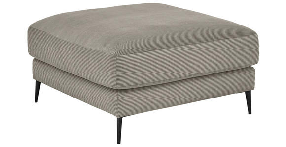 HOCKER Feincord Sandfarben  - Sandfarben/Schwarz, Design, Textil/Metall (90/43/90cm) - Dieter Knoll