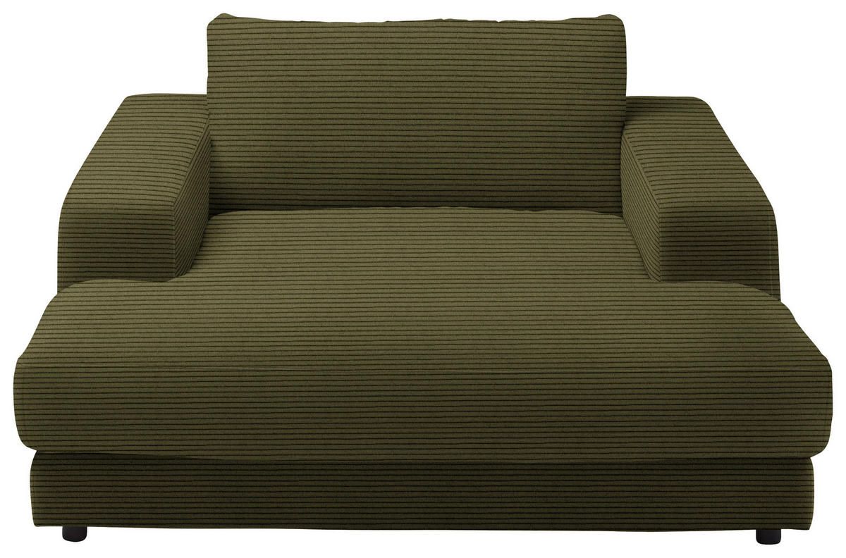 XXL-SESSEL in Feincord Dunkelgrün  - Dunkelgrün/Schwarz, Design, Kunststoff/Textil (150/86/170cm) - Lomoco