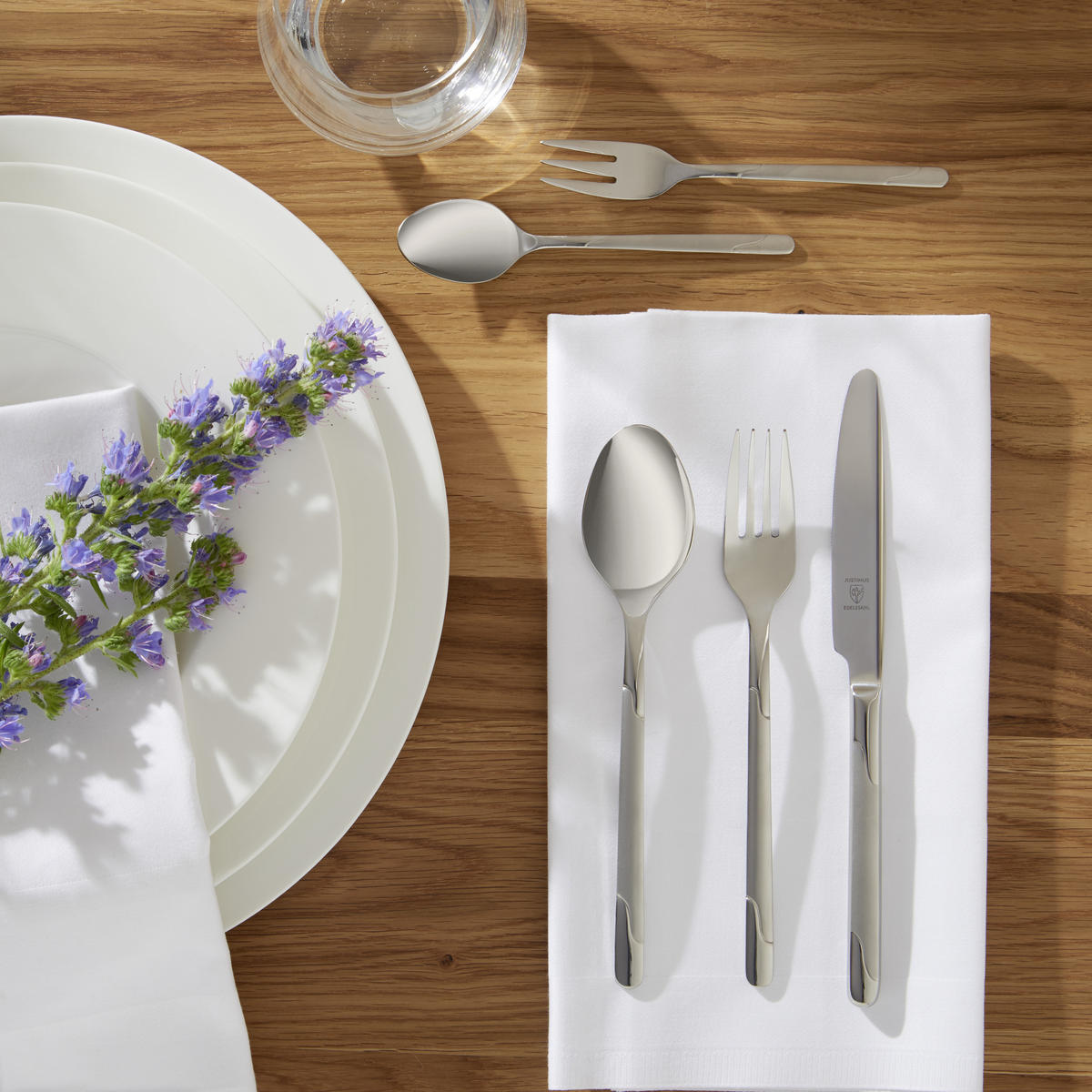 BESTECKSET Viva 60-teilig Edelstahl  - Silberfarben, Basics, Metall - Justinus