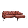 ECKSOFA Koralle Velours  - Koralle/Schwarz, MODERN, Holz/Textil (277/162cm) - Livetastic