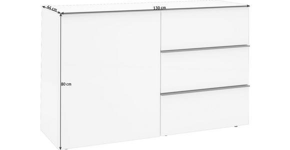 SIDEBOARD 130/80/44 cm - Eichefarben/Weiß, Design, Holzwerkstoff (130/80/44cm) - Dieter Knoll