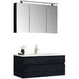 BADEZIMMER 3-teilig  in 102 cm  - Schwarz/Weiß, Design, Glas/Keramik (102cm) - Novel