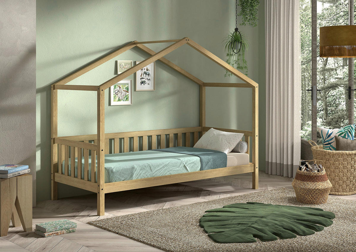 HAUSBETT Rollrost 90/200 cm  in Naturfarben  - Naturfarben, MODERN, Holz (90/200cm) - Vipack