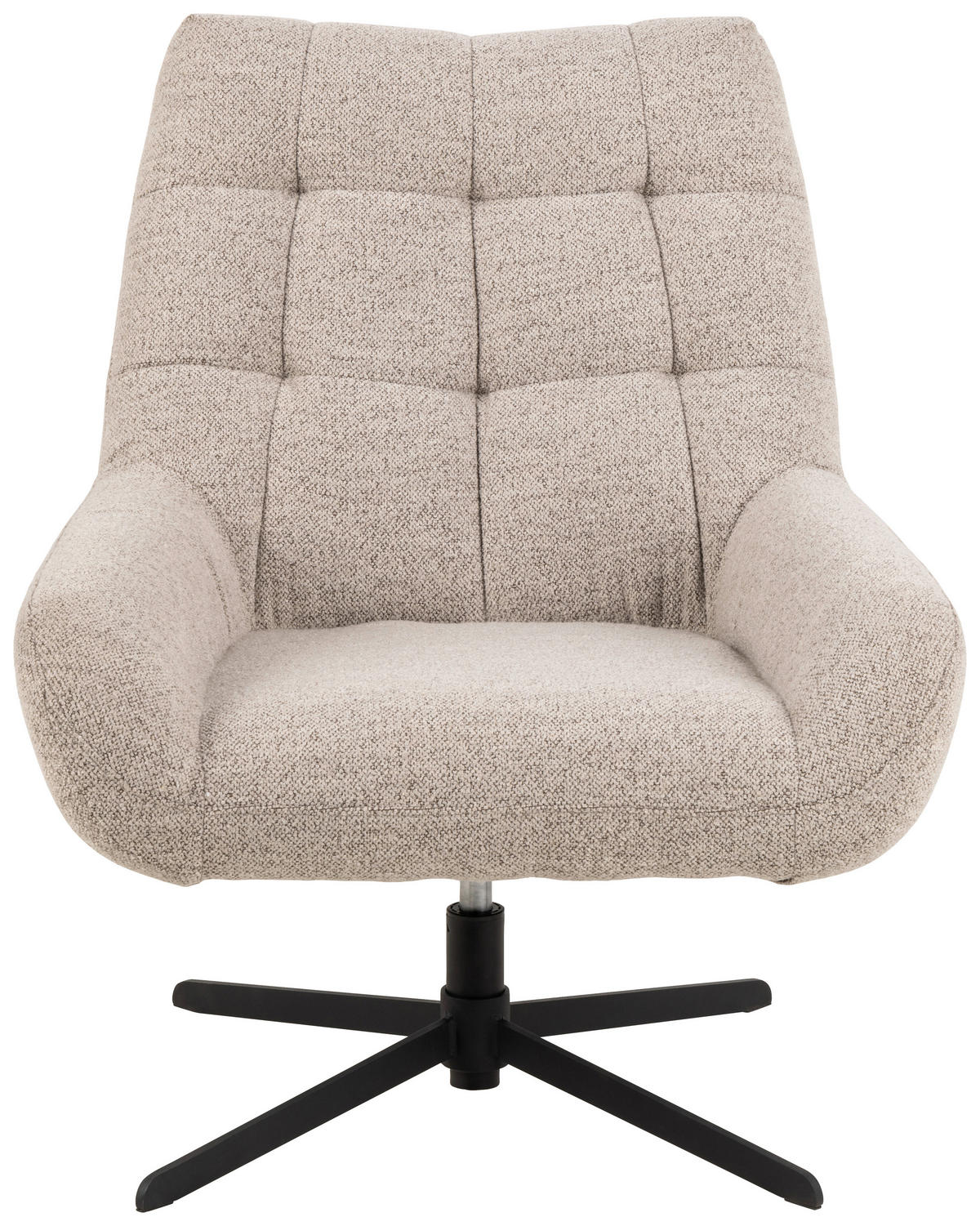 SESSEL in Webstoff Beige  - Beige/Schwarz, Konventionell, Textil/Metall (73/88/82cm) - Livetastic
