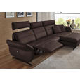 ECKSOFA in Echtleder Dunkelbraun  300/157 cm  - Dunkelbraun/Schwarz, Design, Leder/Metall (300/157cm) - Dieter Knoll