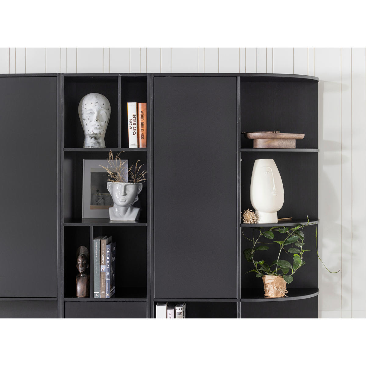 MEHRZWECKSCHRANK 78/210/40 cm  in Schwarz  - Schwarz, Design, Holz (78/210/40cm) - Livetastic
