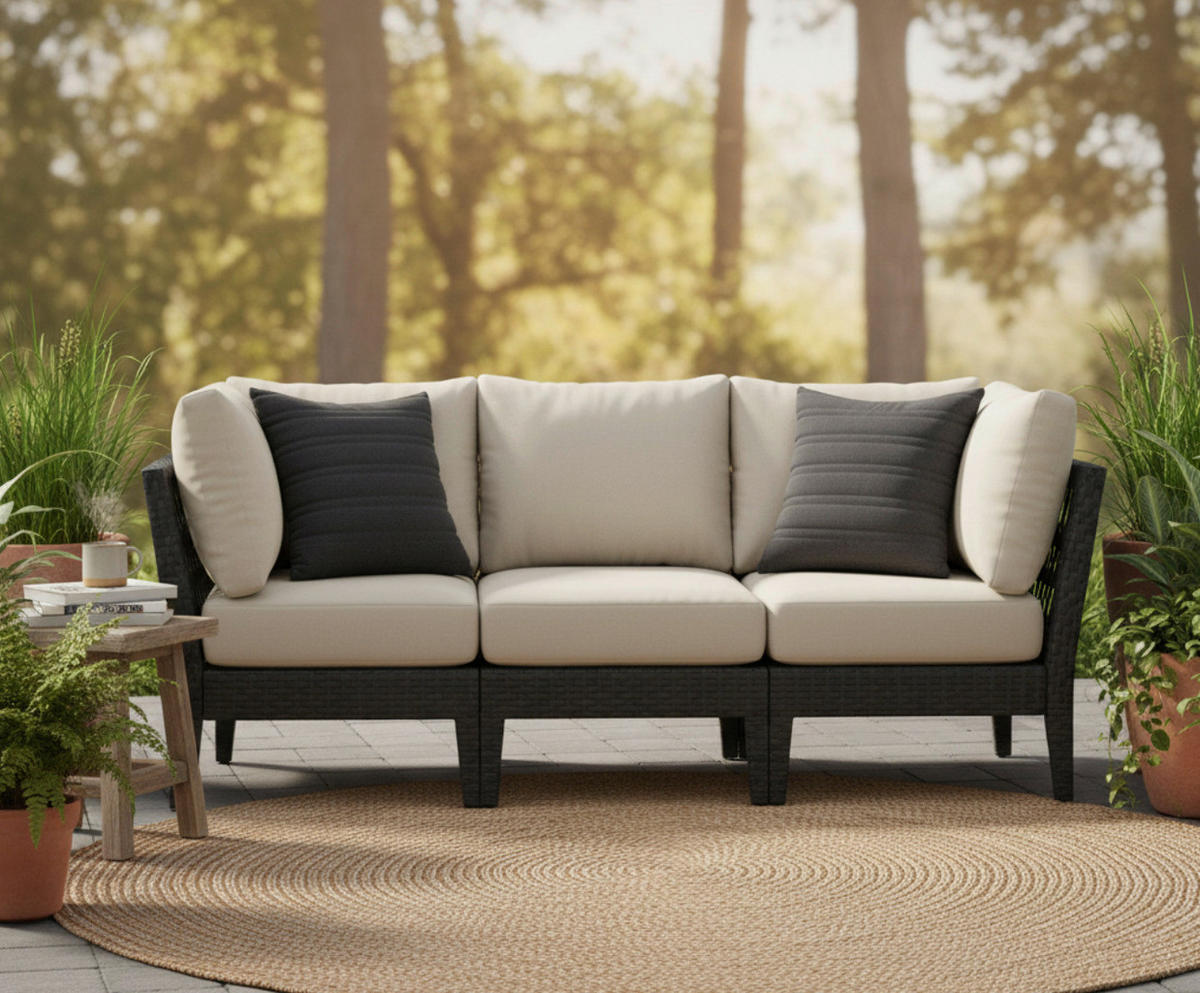 OUTDOOR-KISSEN  - Anthrazit, MODERN, Textil (45/45cm) - Gardenson