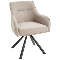 STOLICA SA RUKONASLONOM  crna, sivobraon       - crna/sivobraon, Moderno, metal/tekstil (61/86/62cm) - Livetastic