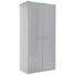 KLEIDERSCHRANK 2-türig Grau, Weiß - Alufarben/Weiß, Design, Glas/Holzwerkstoff (101,3/213,6/57,7cm) - Xora KLEIDERSCHRANK 2-türig Grau, Weiß - Alufarben/Weiß, Design, Glas/Holzwerkstoff (101,3/213,6/57,7cm) - Xora