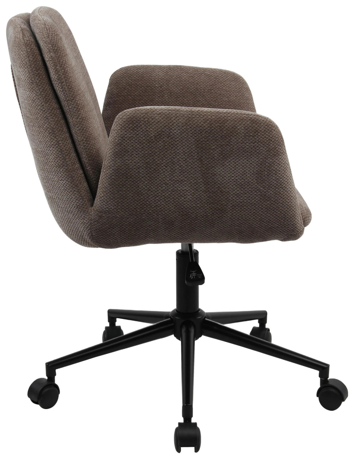 DREHSTUHL  in Webstoff Braun  - Schwarz/Braun, Modern, Kunststoff/Textil (55/85-95/60cm) - MID.YOU