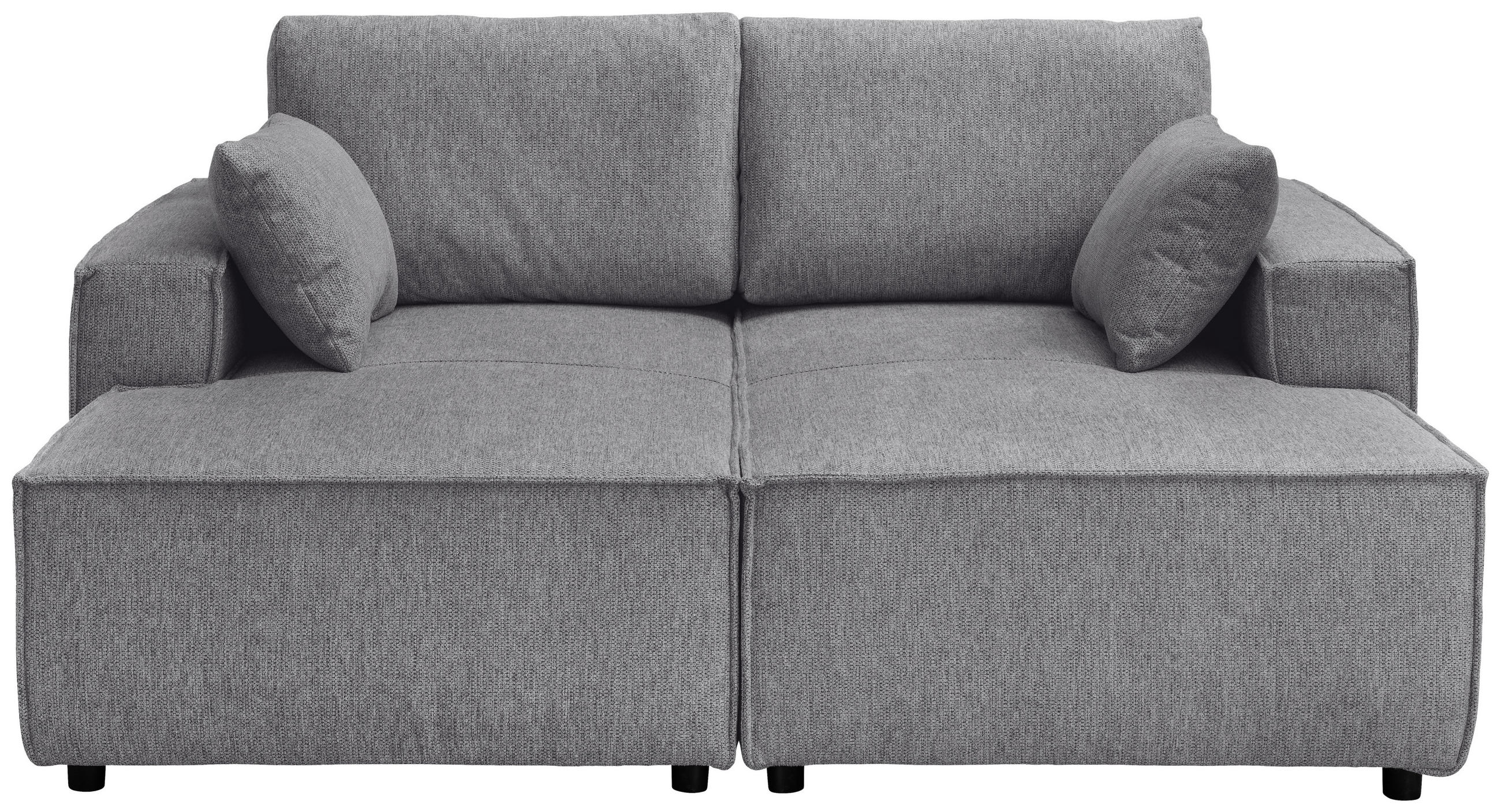 Thumbnail - Livetastic Bigsofa, Grau, Textil, Uni, 4-Sitzer, Füllung: Schaumstoff, 188x86x154 cm, Made in EU, Rücken echt, Wohnzimme...