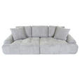 BIGSOFA Flachgewebe Grau  - Schwarz/Grau, KONVENTIONELL, Kunststoff/Textil (276/95/130cm) - Carryhome