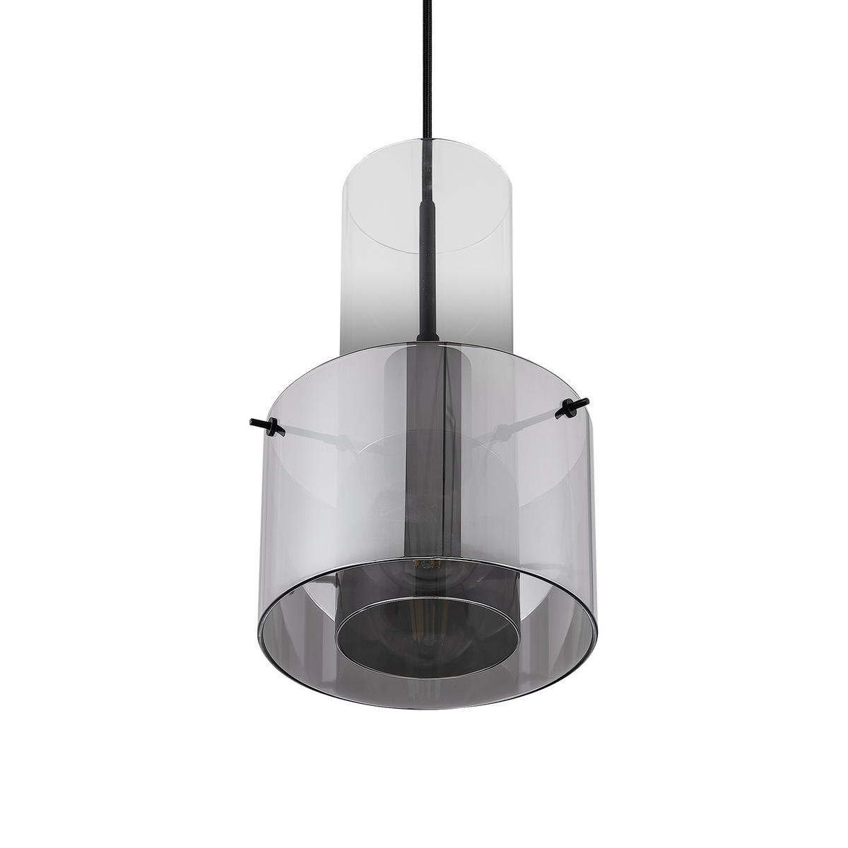 HÄNGELEUCHTE 18/150 cm  - Dunkelgrau, Design, Glas/Metall (18/150cm) - Dieter Knoll