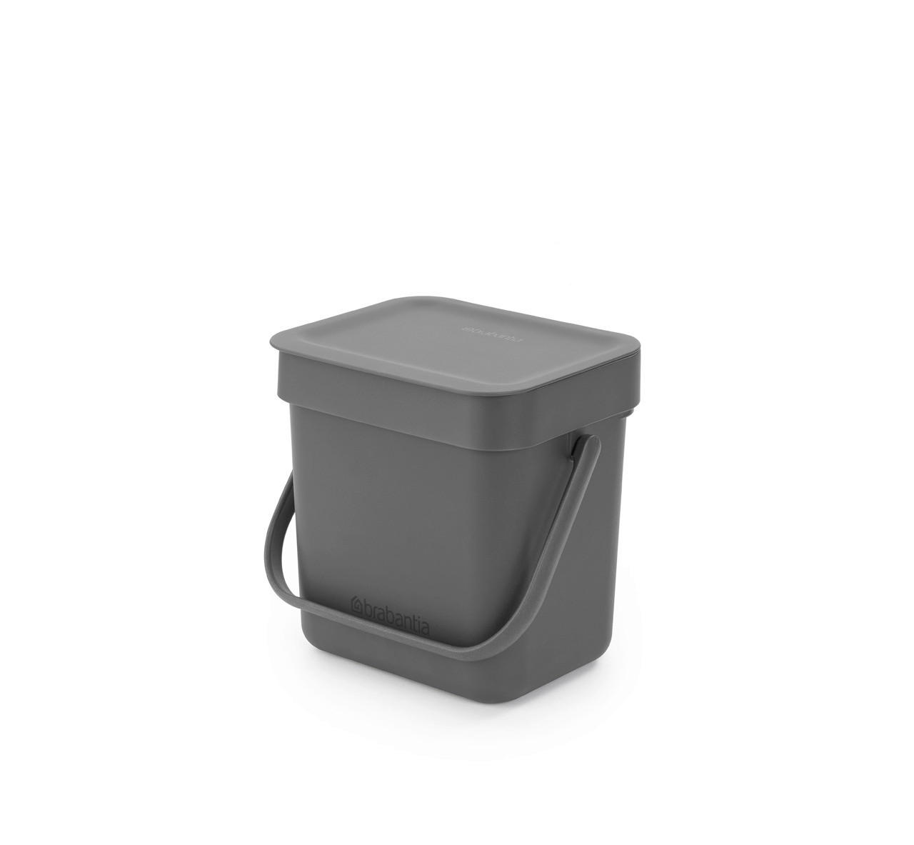 ABFALLEIMER SORT & GO 3 L  - Grau, Design, Kunststoff (18,8/18,1/13,9cm) - Brabantia