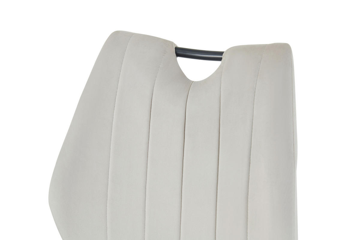 STUHL-SET 2 Stück  in Webstoff  - Creme/Schwarz, MODERN, Textil/Metall (52/75/58cm) - MID.YOU