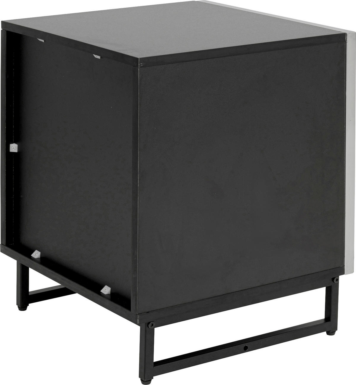 KOMMODE , 40/50/39 cm,  - Chromfarben/Schwarz, Design, Holzwerkstoff/Metall (40/50/39cm) - Kare-Design