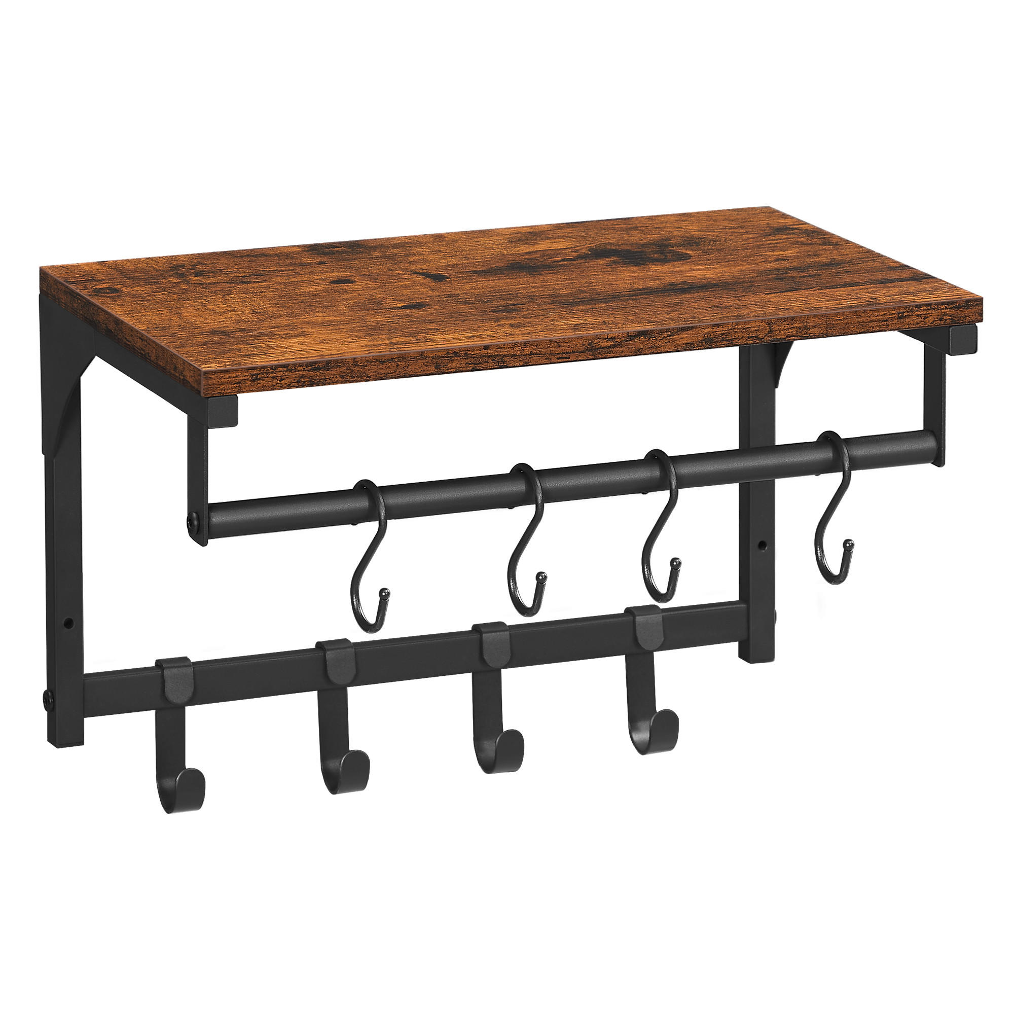 WANDGARDEROBE  in Braun, Schwarz  - Schwarz/Braun, Trend, Holzwerkstoff (40/24/24cm) - Boxxx
