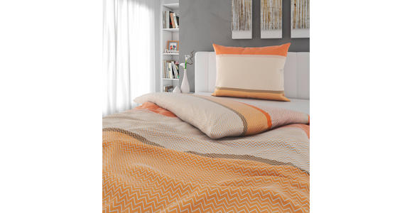 BETTWÄSCHE TANJA Satin 140/200 cm  - Orange, KONVENTIONELL, Textil (140/200cm) - Novel