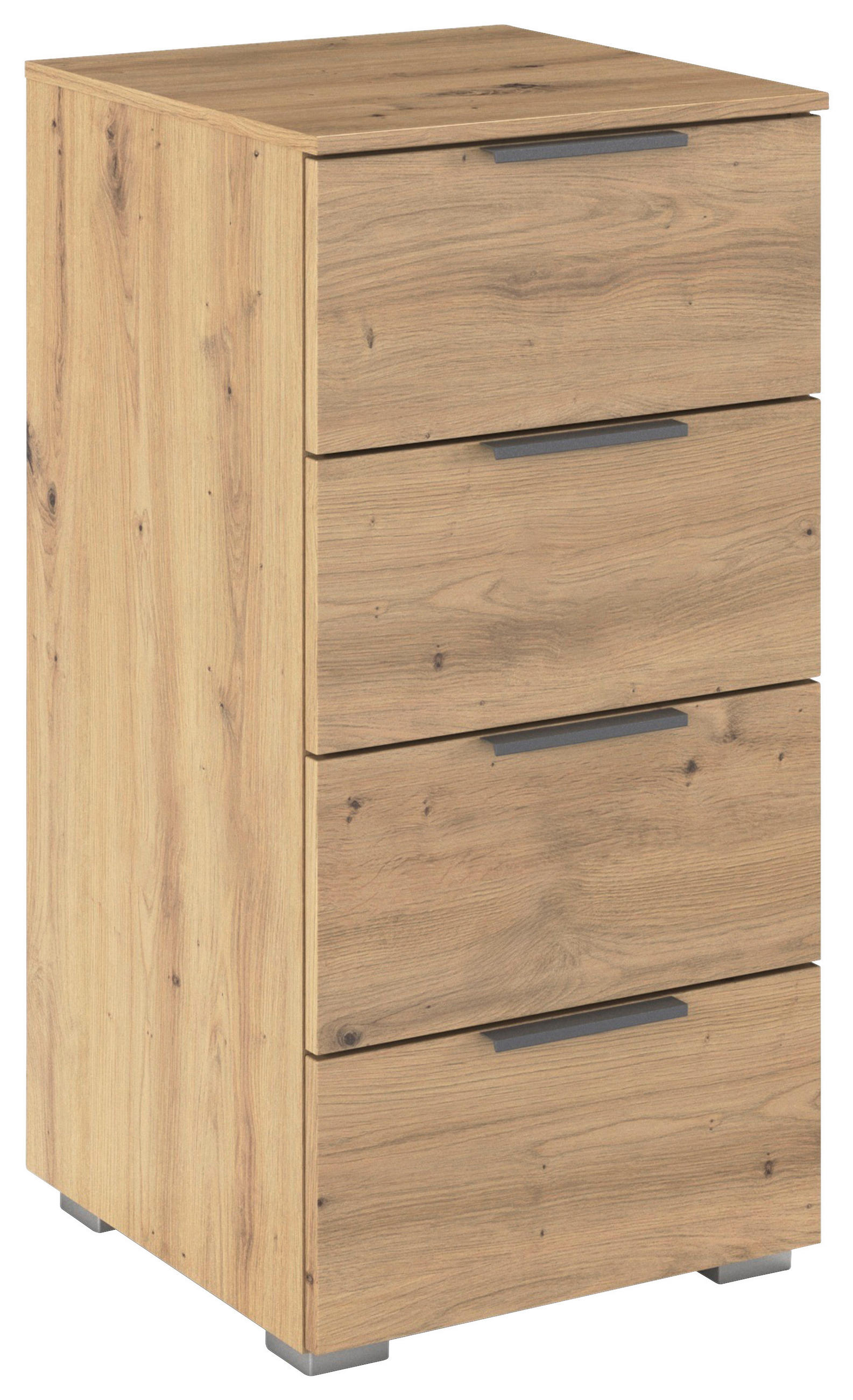 NACHTSCHRANK 40/81/42 cm  - Alufarben/Eiche Artisan, MODERN, Holzwerkstoff (40/81/42cm) - Rauch Möbel