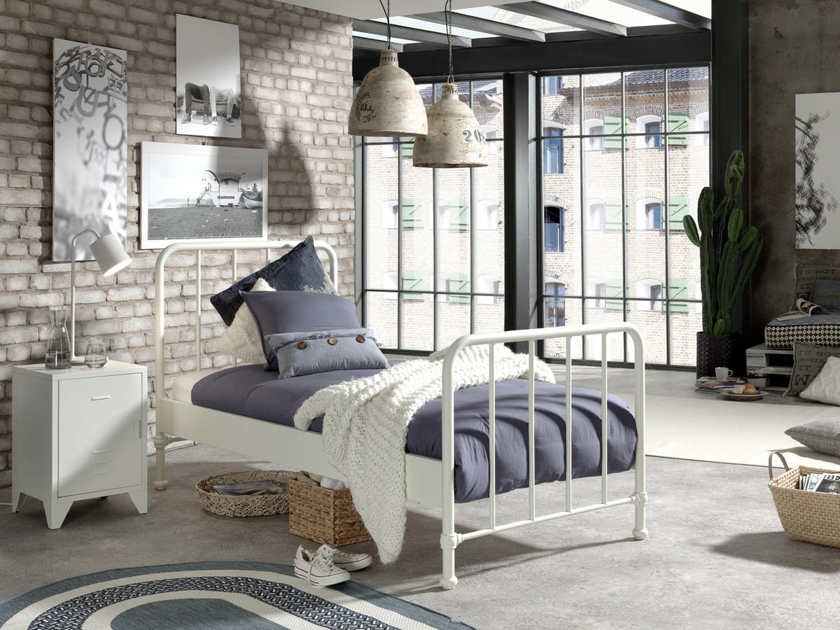KINDER-/JUNIORBETT - Weiß, MODERN, Holz/Metall (90/200cm) - MID.YOU