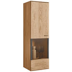 HÄNGEVITRINE in Eichefarben   - Eichefarben/Anthrazit, Natur, Glas/Holz (38/127/35cm) - Valnatura