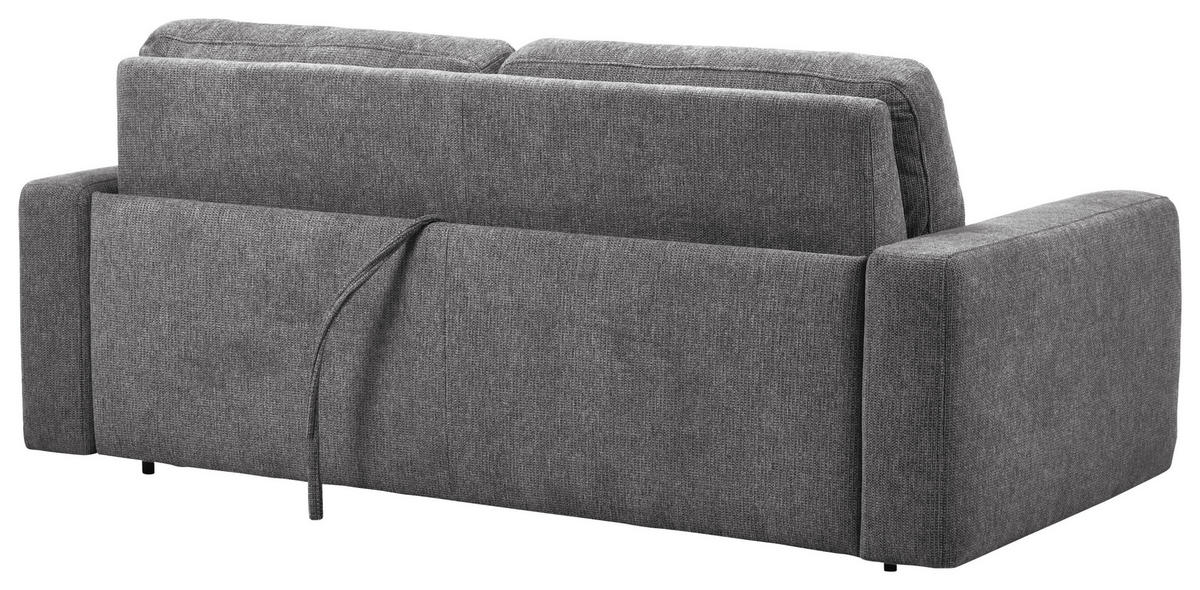 SCHLAFSOFA Flachgewebe Grau  - Schwarz/Grau, MODERN, Kunststoff/Textil (195/80/100cm) - Carryhome