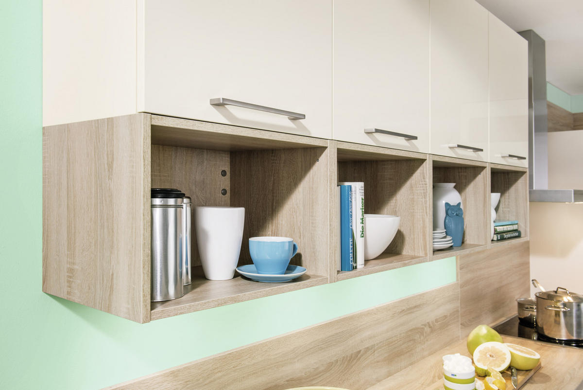 BUCĂTĂRIE LA COMANDĂ   - magnolie, Design, material pe bază de lemn - Moderano