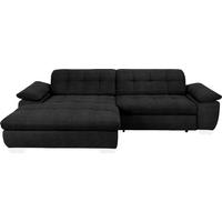 ECKSOFA in Mikrofaser Graphitfarben  - Chromfarben/Graphitfarben, Design, Textil/Metall (180/265cm) - Carryhome