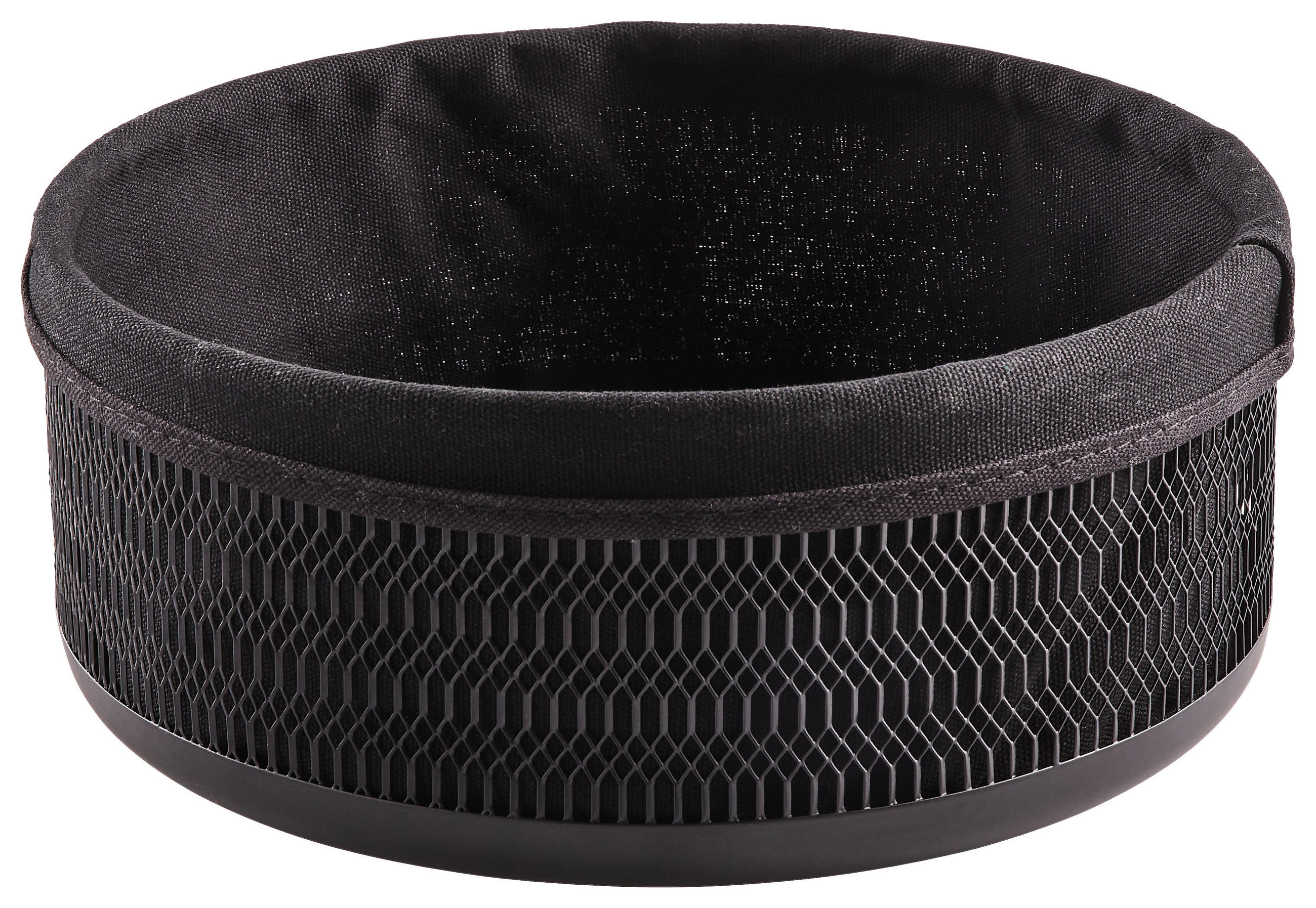 BROTKORB 26/10,2 cm  - Schwarz, Design, Textil/Metall (26/10,2cm) - Homeware Profession.