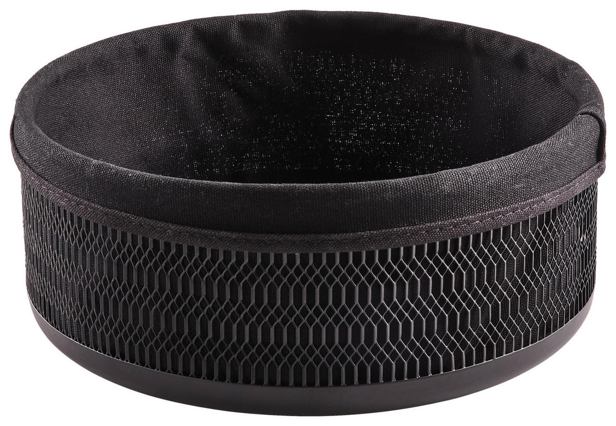 BROTKORB 26/10,2 cm  - Schwarz, Design, Textil/Metall (26/10,2cm) - Homeware Profession.