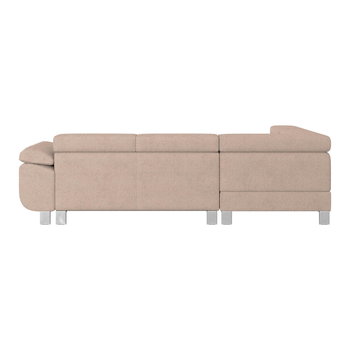 ECKSOFA in Drell Beige  - Beige, Modern, Textil/Metall (230/270cm) - MID.YOU