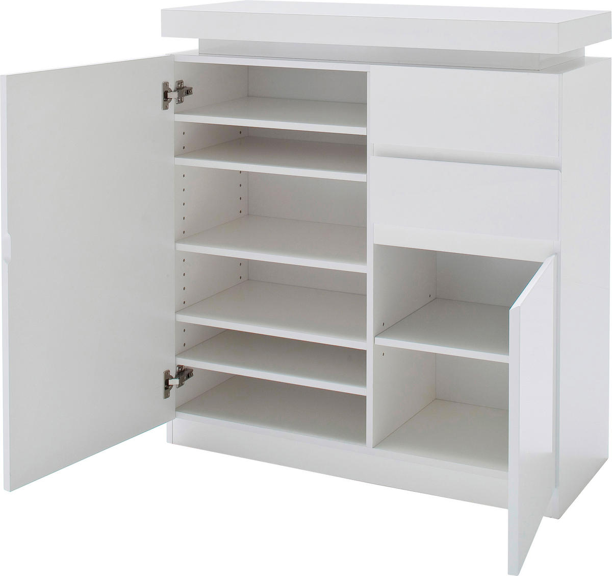 SCHUHSCHRANK  in 91/97/38 cm  - Weiss, Design, Holzwerkstoff (91/97/38cm) - Novel