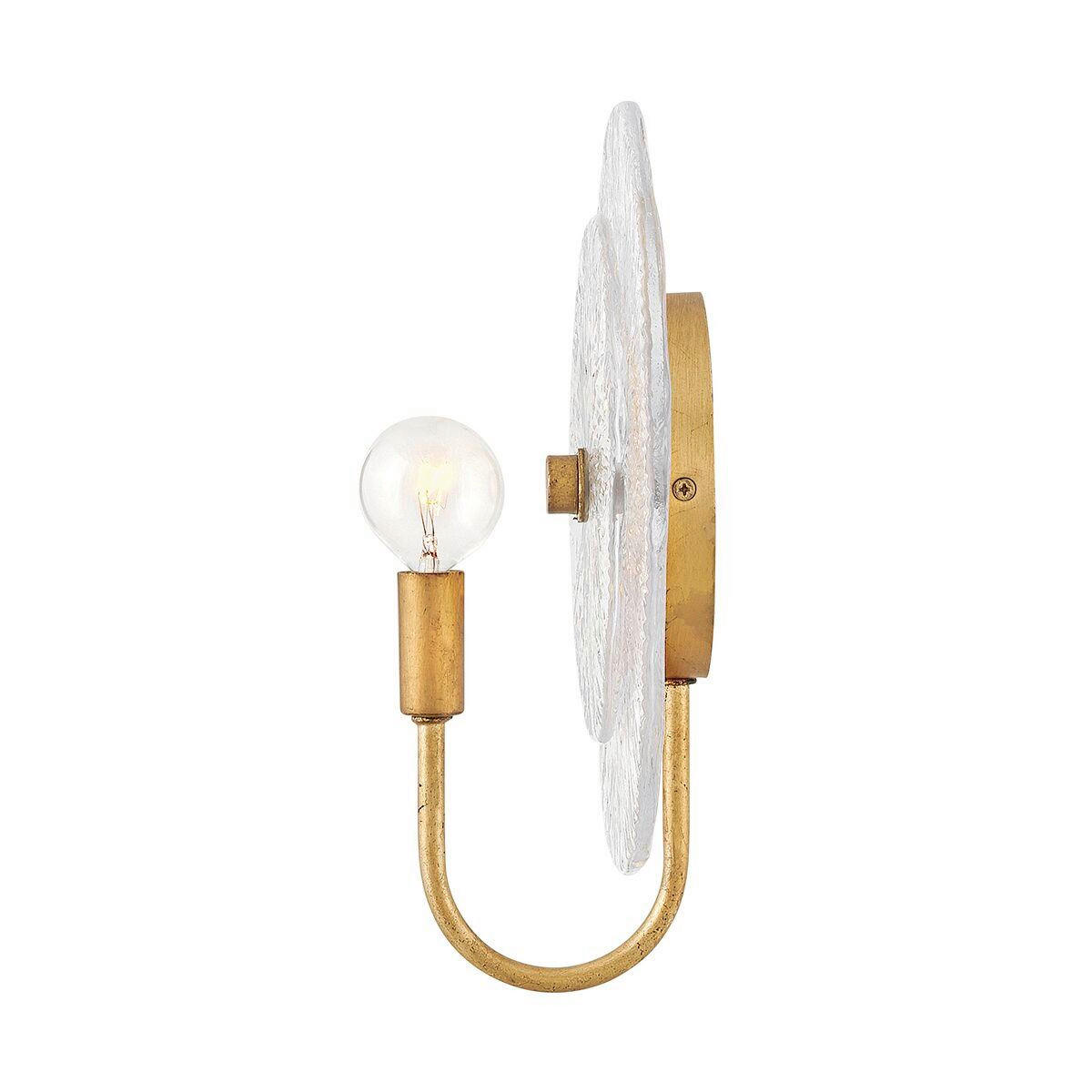 WANDLEUCHTE Rene  30/25,4/10,2 cm  - Goldfarben, KONVENTIONELL, Glas/Metall (30/25,4/10,2cm) - Elstead Lighting