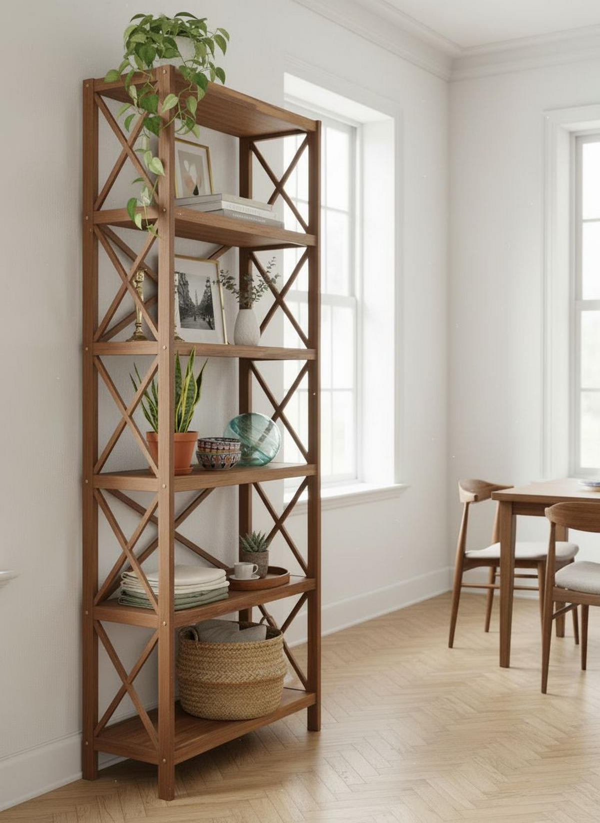 HYLLA i 70/198/30 cm askfärgad  - askfärgad, Modern, trä (70/198/30cm) - Livetastic