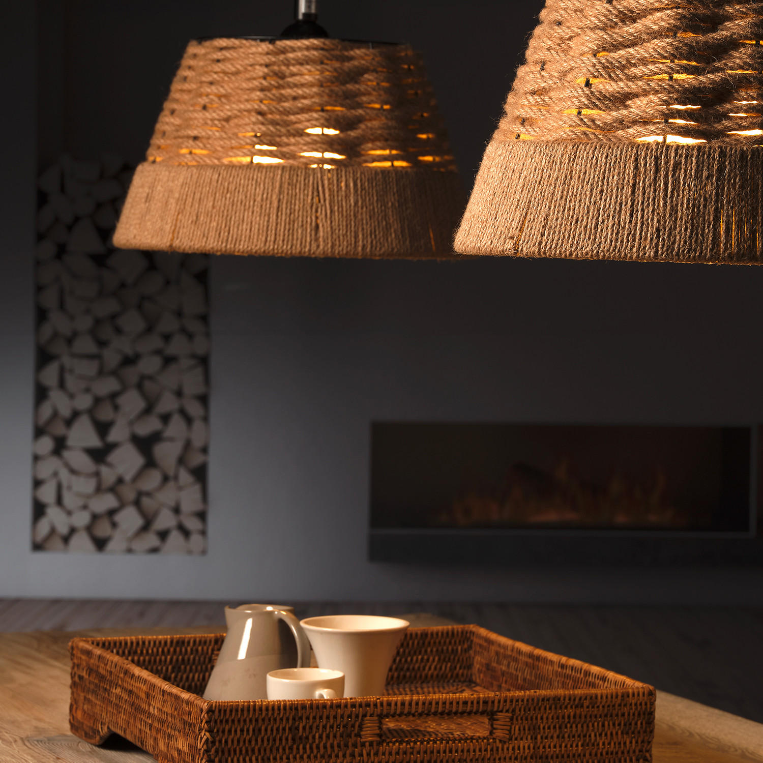 HÄNGELEUCHTE 36/136 cm  - Beige, Natur, Naturmaterialien/Textil (36/136cm)