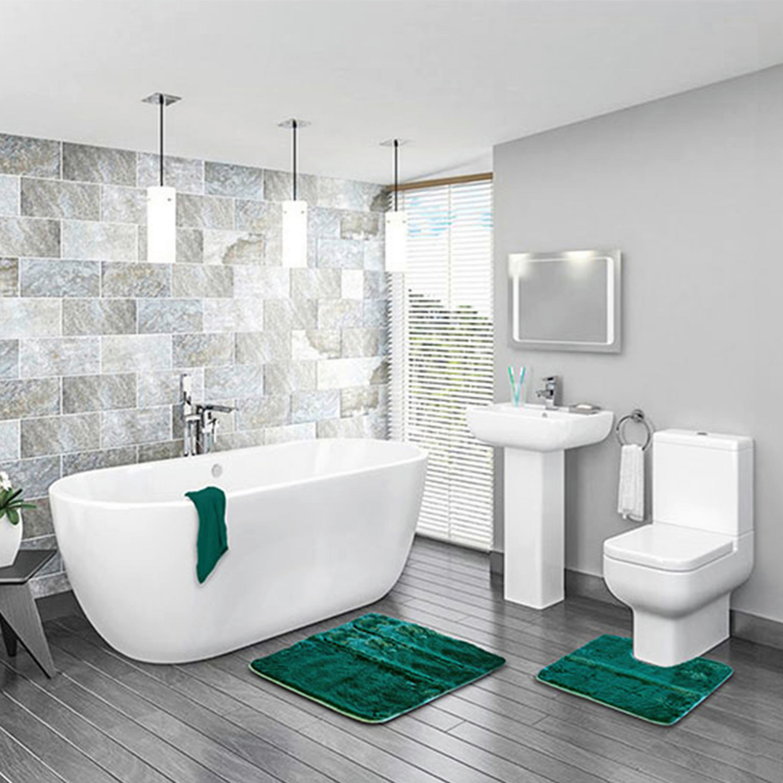 FÜRDŐSZOBASZŐNYEG   sötétzöld   - sötétzöld, Basics, textil (60/2/60cm)