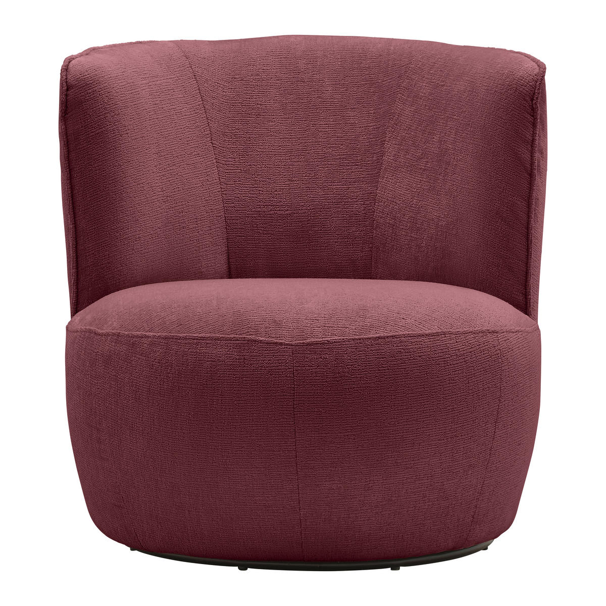 FÅTÖLJ i textil bordeaux  - bordeaux/svart, Modern, metall/textil (77/81/85cm) - MID.YOU