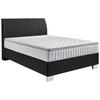BOXSPRINGBETT 140/200 cm  in Schwarz  - Chromfarben/Schwarz, Konventionell, Kunststoff/Textil (140/200cm) - Hom`in