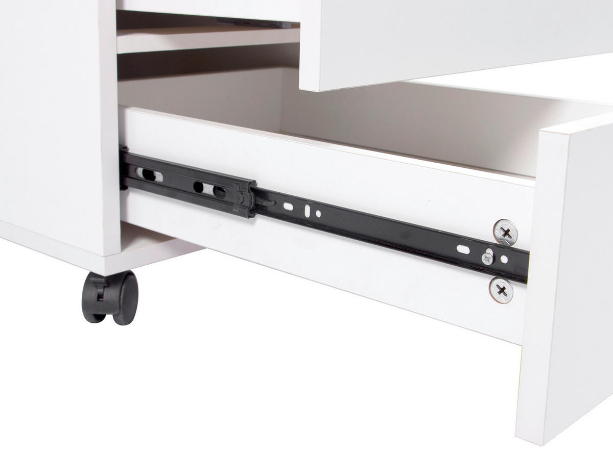 ROLLCONTAINER 39/55/70 cm  - Weiß, MODERN, Holzwerkstoff/Kunststoff (39/55/70cm) - Livetastic
