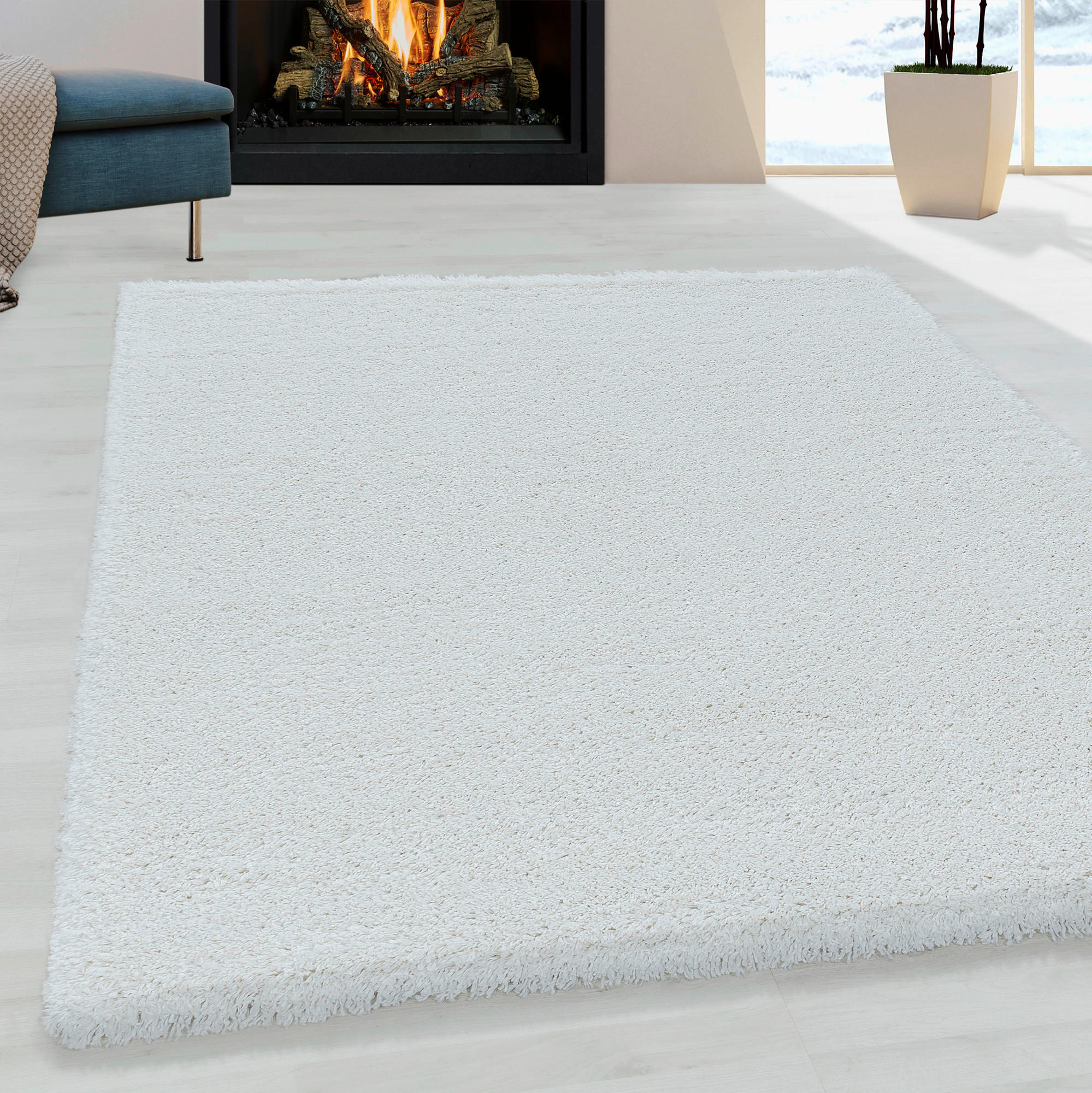 RYAMATTA 140/200 cm Fluffy 3500 Weiß  - vit, Basics, textil (140/200cm)