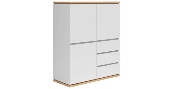 HIGHBOARD  in 100/121/42 cm  - Schwarz/Weiß, MODERN, Holzwerkstoff (100/121/42cm) - Xora