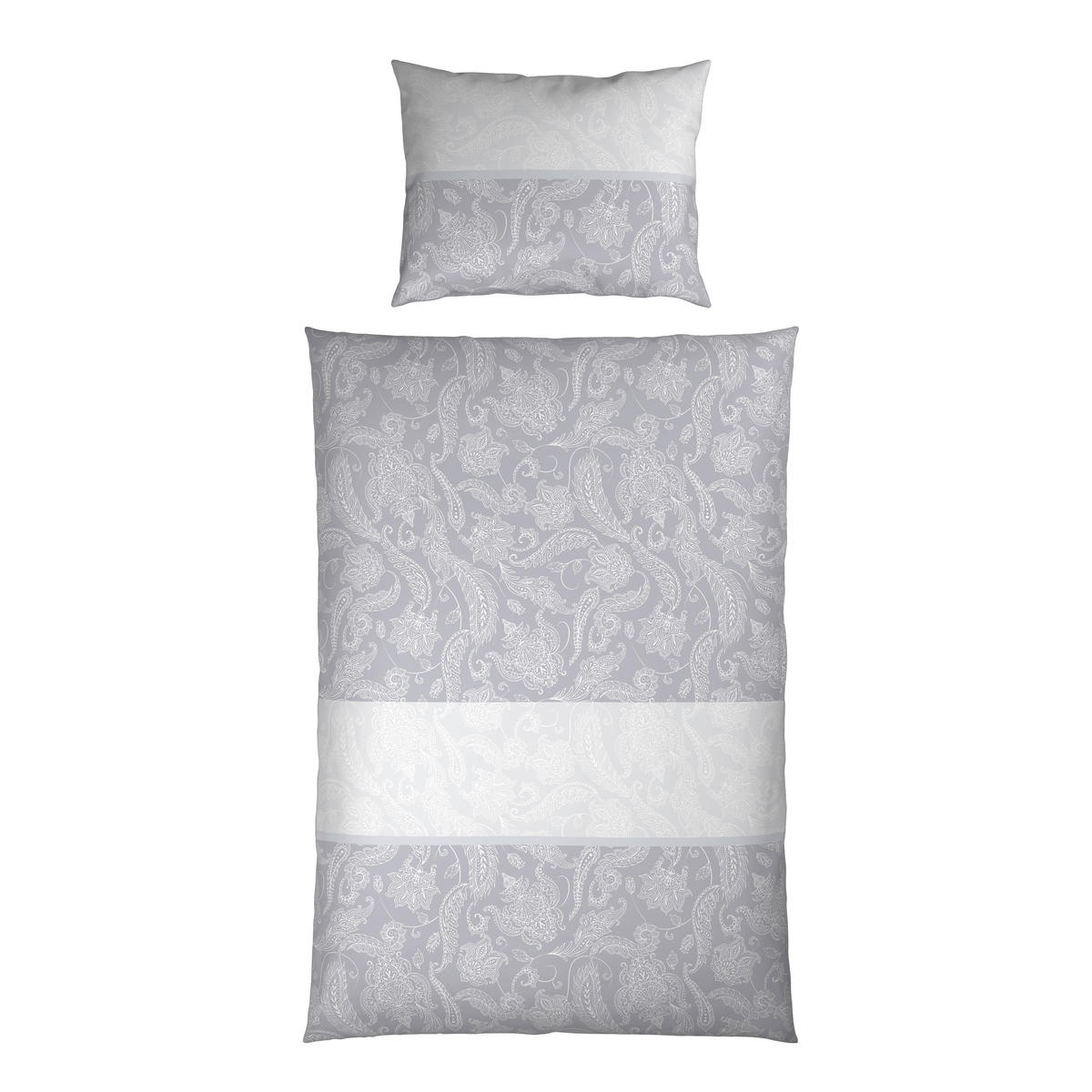 BETTWÄSCHE Satin 140/220 cm  - Grau, Textil (140/220cm) - Novel