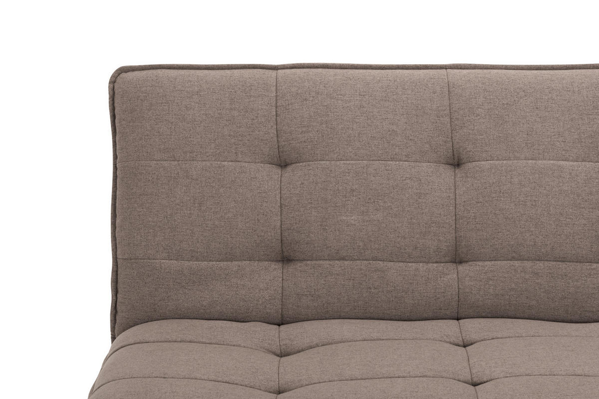 BÄDDSOFFA i linneimitation brun  - brun/silver, Basics, metall/textil (194/87/102cm) - MID.YOU